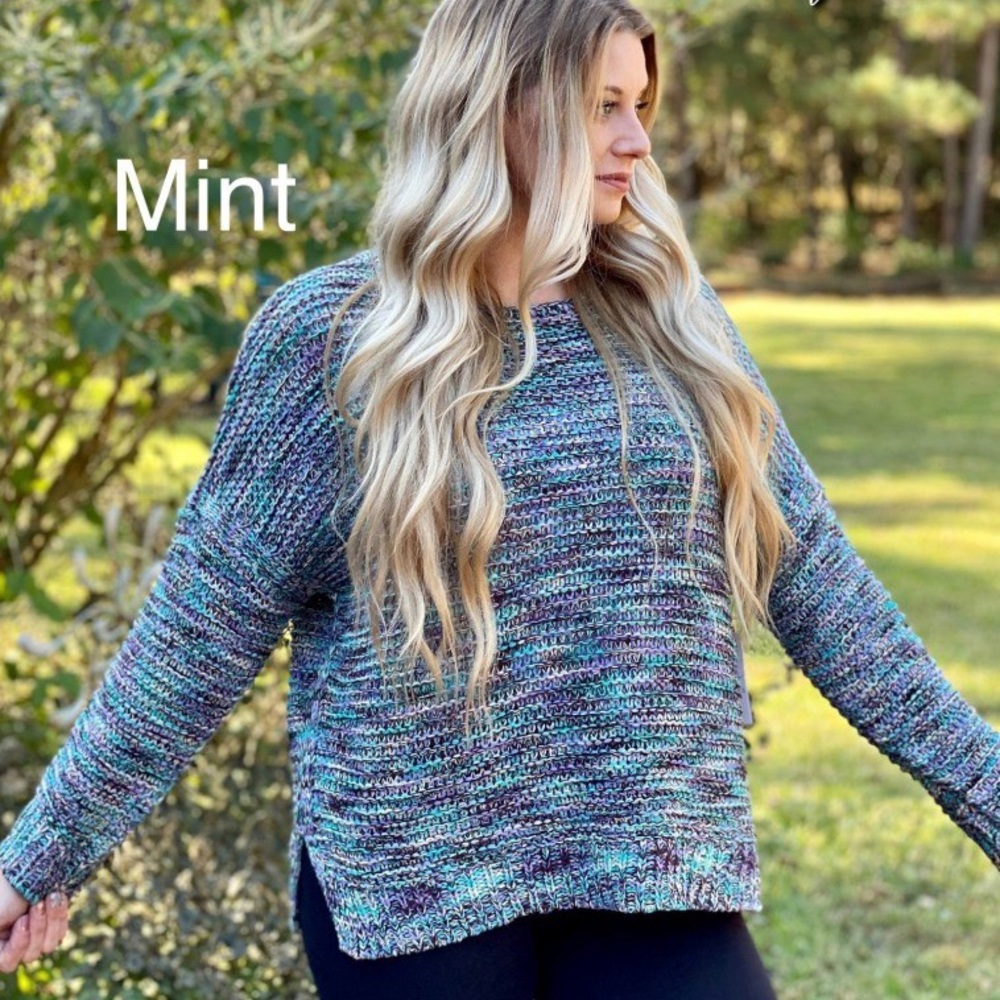 Easel Nothing Better Multi Color Sweater